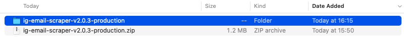 unzip Xing Contacts Export chrome extension