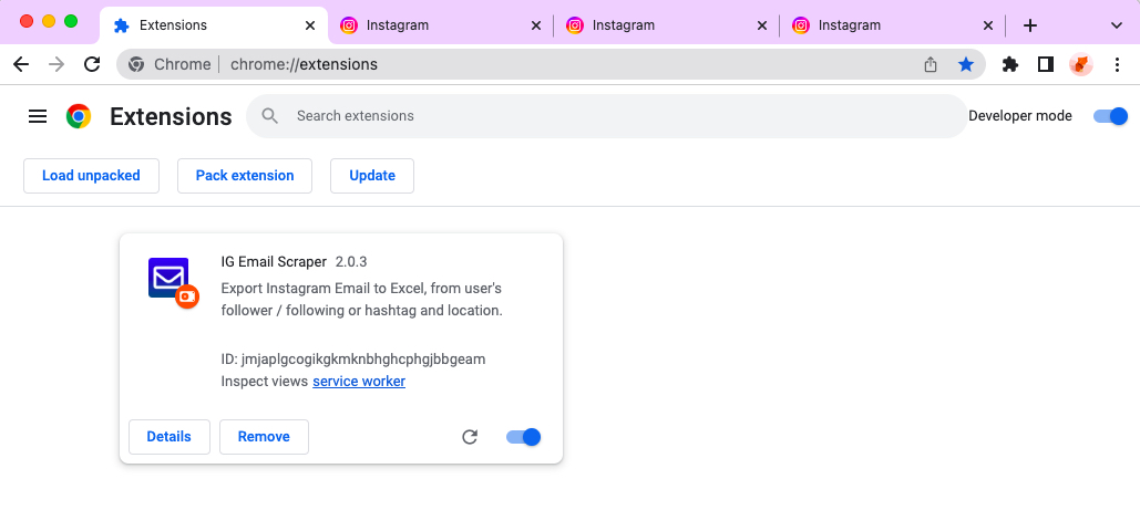 Xing Contacts Export chrome extension install done